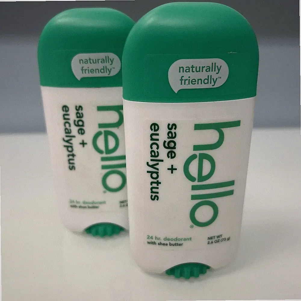 Aluminum Free Deodorant With Shea Butter Hello Sage + Eucalyptus 2.6oz 2 PACK