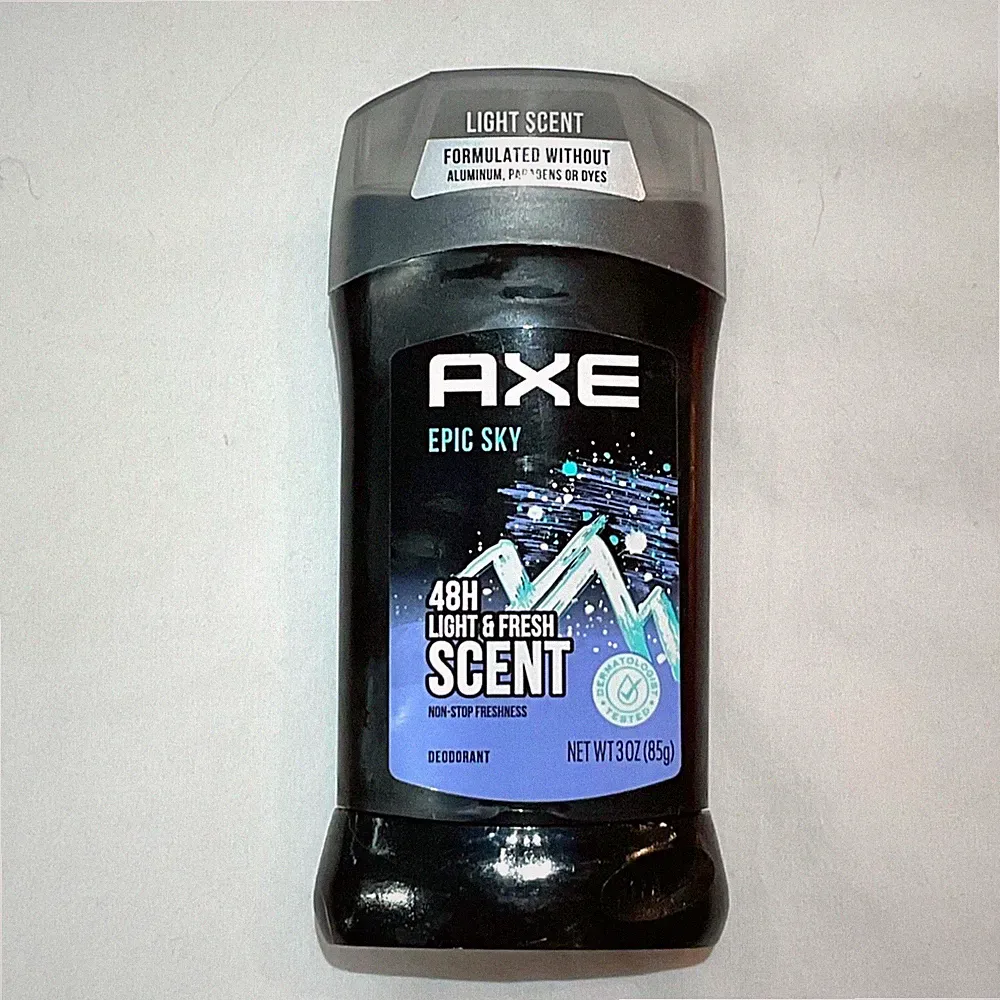 Axe EPIC SKY Deodorant Solid 3 oz 48 Hour Light Scent Aluminum Paraben Dye Free