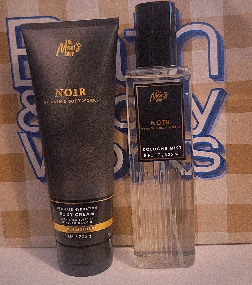 Bath & Body Works Men's Collection NOIR Body Cream & Cologne Mist