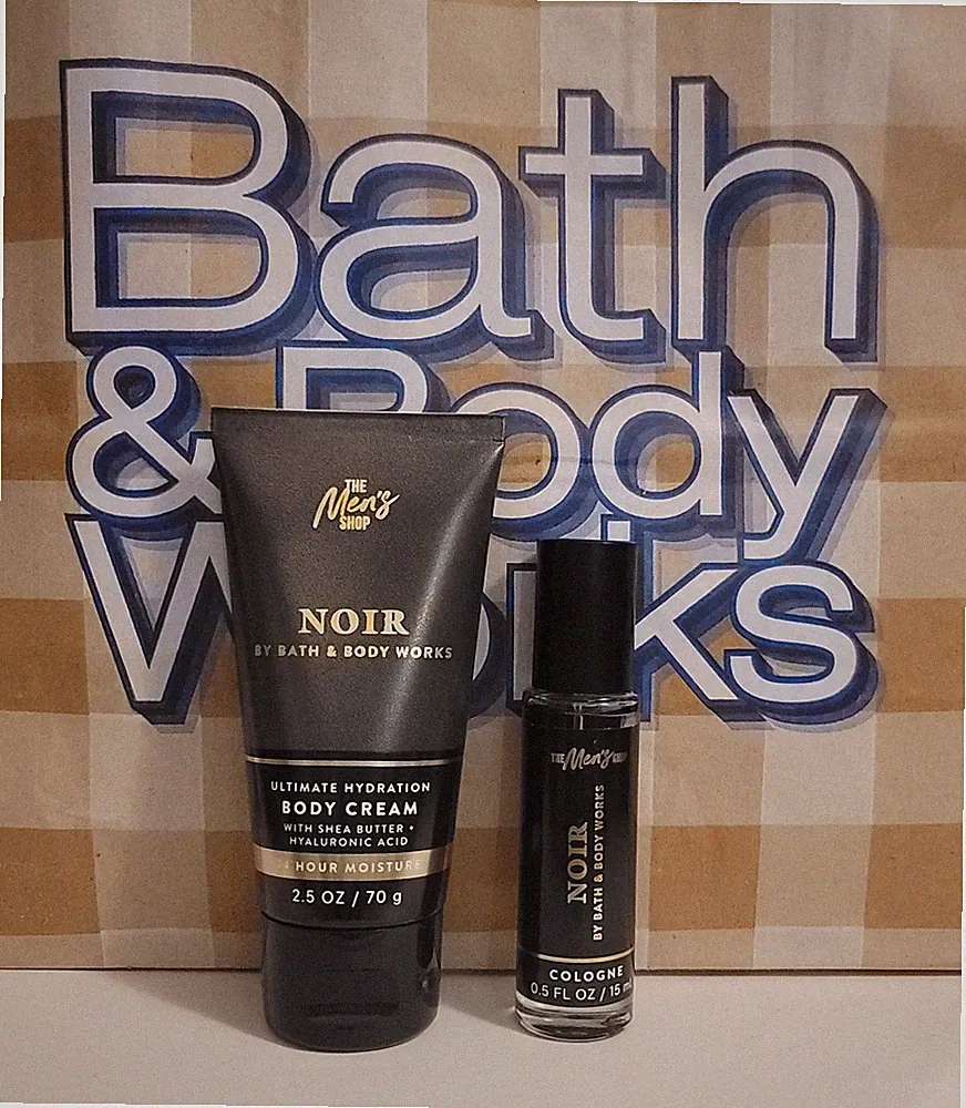 Bath & Body Works Men's Collection NOIR Travel Size Body Cream & Cologne