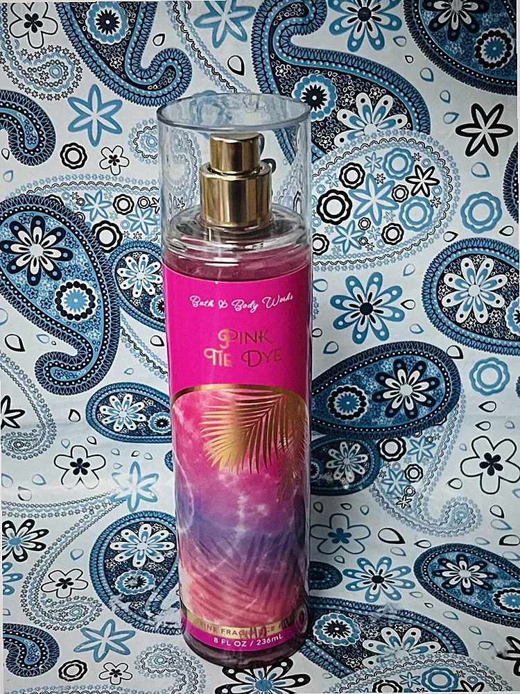 Bath & Body Works Pink Tie Dye Fine Fragrance Body Mist Spray 8 oz New