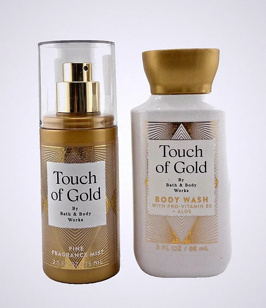 Bath & Body Works Touch of Gold Fragrance Mist & Body Wash Travel Size - 2pc Set