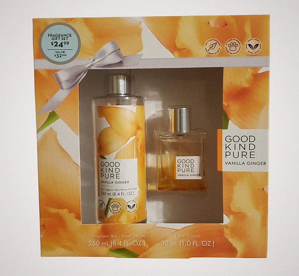 Good Kind Pure Vanilla Ginger Gift Set: Fragrance Mist & Perfume NIB
