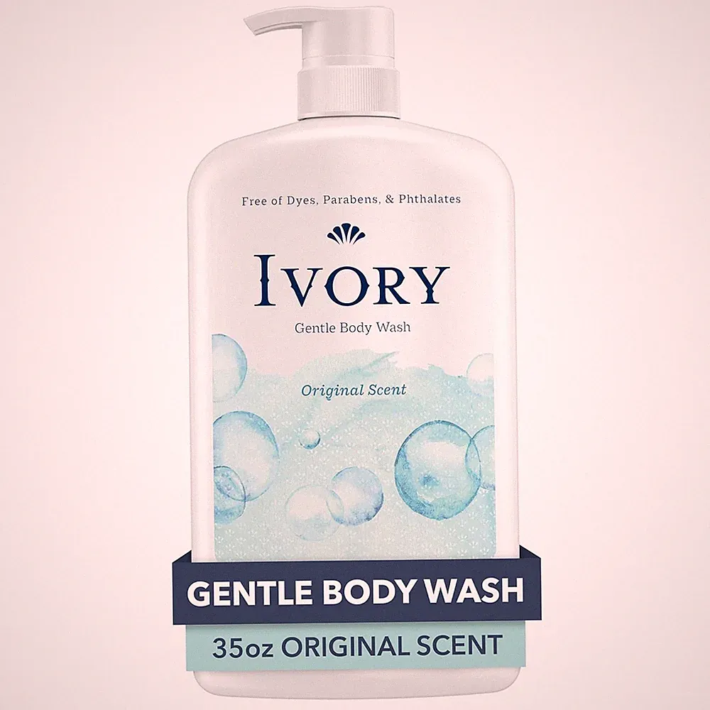Ivory Gentle Body Wash, Designed for the Whole Family, Free of Dyes Heavy Perfum