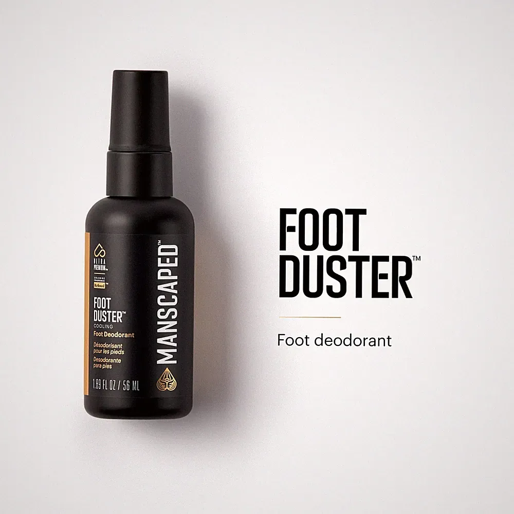 MANSCAPED® The Foot Duster™, Mens Cooling Foot Deodorant Spray with Tea Tree Oil