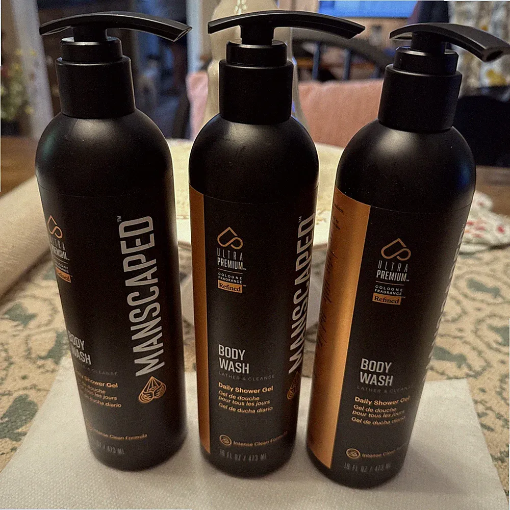 Manscaped Ultra Premium Body Wash Shower Gel Cologne Fragrance 16oz LOT 3 NEW