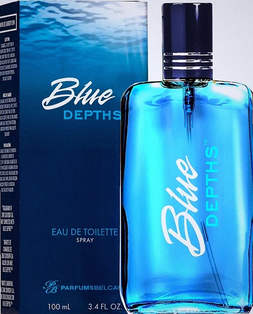 Parfums Belcam Blue Depths Eau de Toilette Spray 3.4 fl oz Citrus Marine Amber