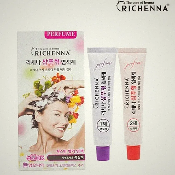 RICHENNA Easy Speedy Perfume Dye Shampoo Type #Natural Dark Brown