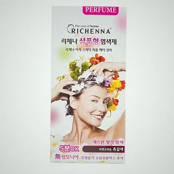 RICHENNA Easy Speedy Perfume Dye Shampoo Type #Natural Dark Brown x 1ea K-Beauty