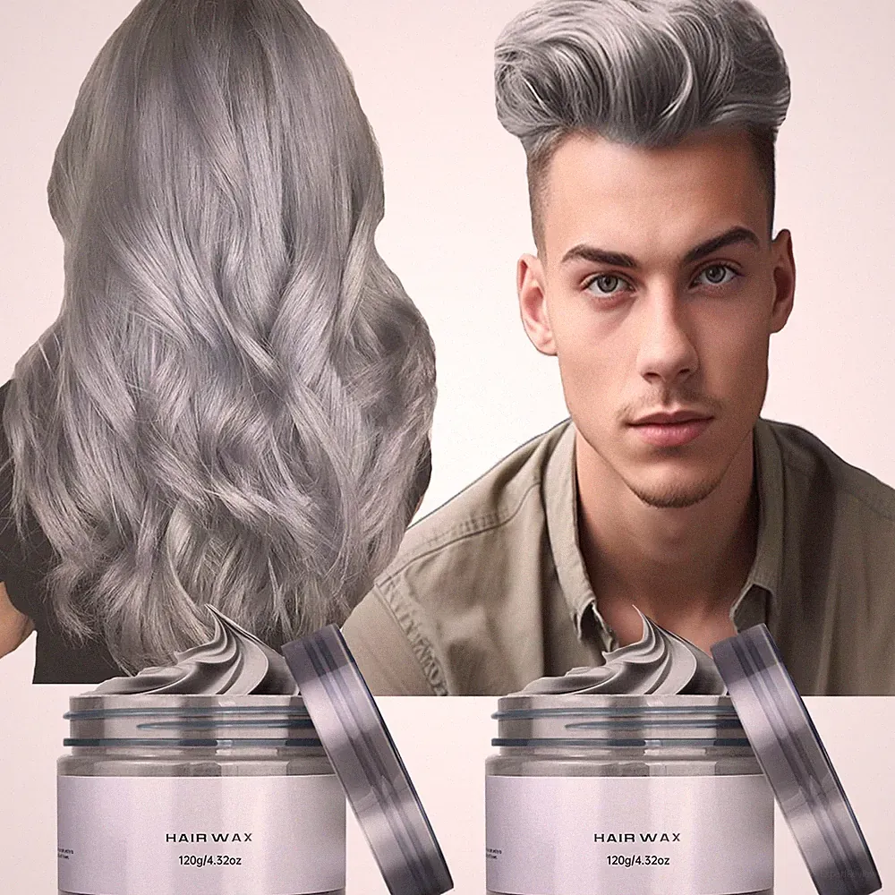 Temporary Silver Gray Hair Spray Color, Luxury Coloring Mud Grey