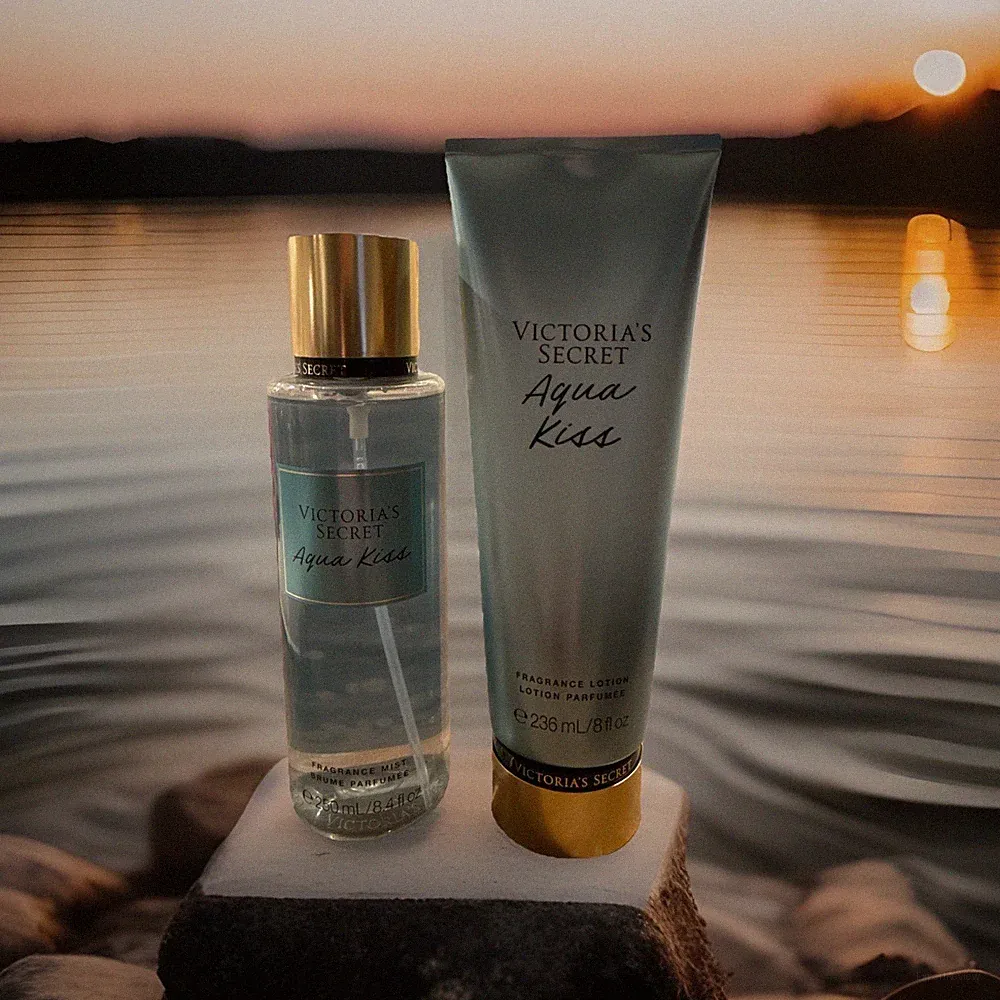 Victoria's Secret Aqua Kiss Water Fragrant Body 8.5oz And 8oz Lotion