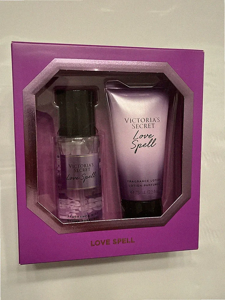 Victoria Secret Love Spell Fragrance Mist & Body Lotion Gift Set. 2.5fl Oz. New