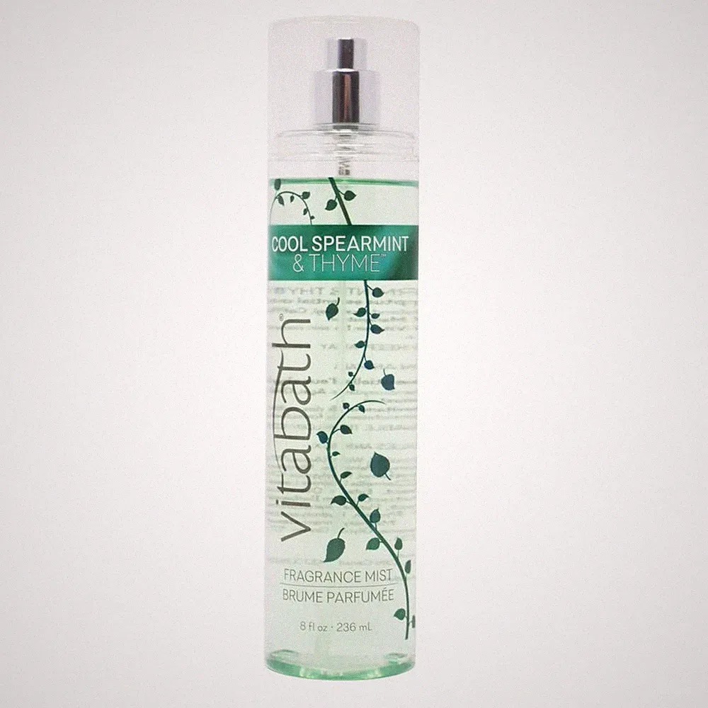 Vitabath Fragrance Mist Cool Spearmint/Thyme 8 Fl Oz Alcohol & Dye Free New